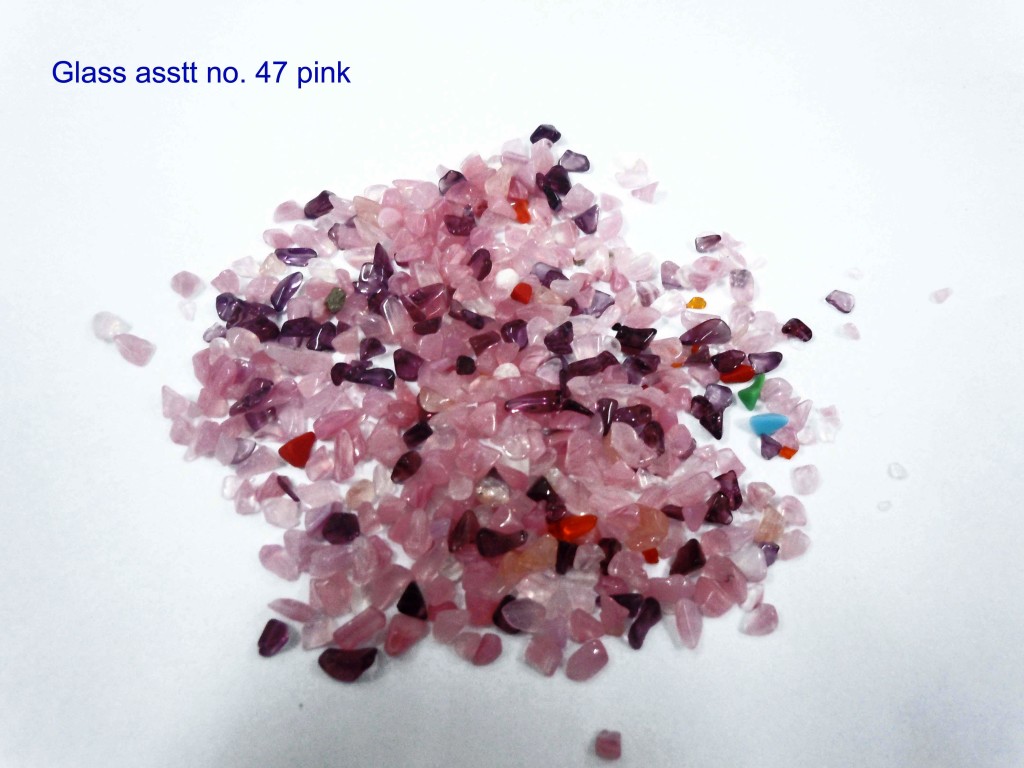 Glass asstt no. 47 pink