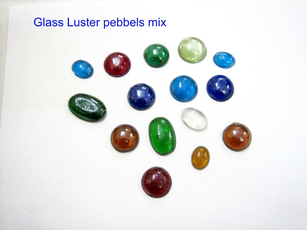 Glass luster pebbles mix